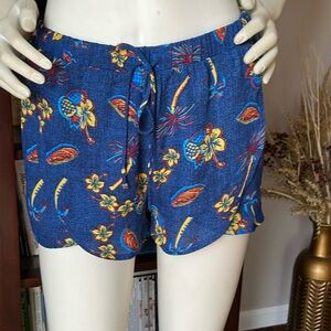 Freebird Tropical Print Shorts